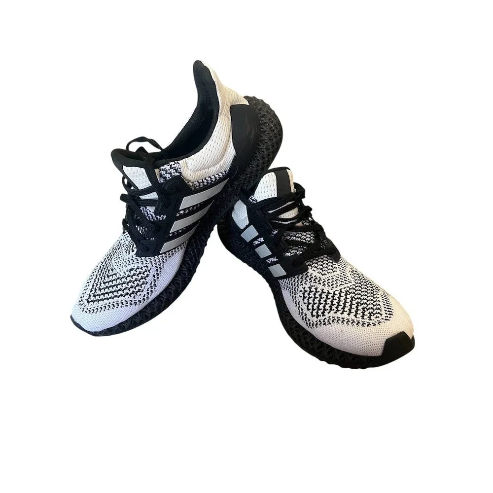Adidas Ultra 4D Men's Running Shoes Oreo White/Black Size 11 No Box
